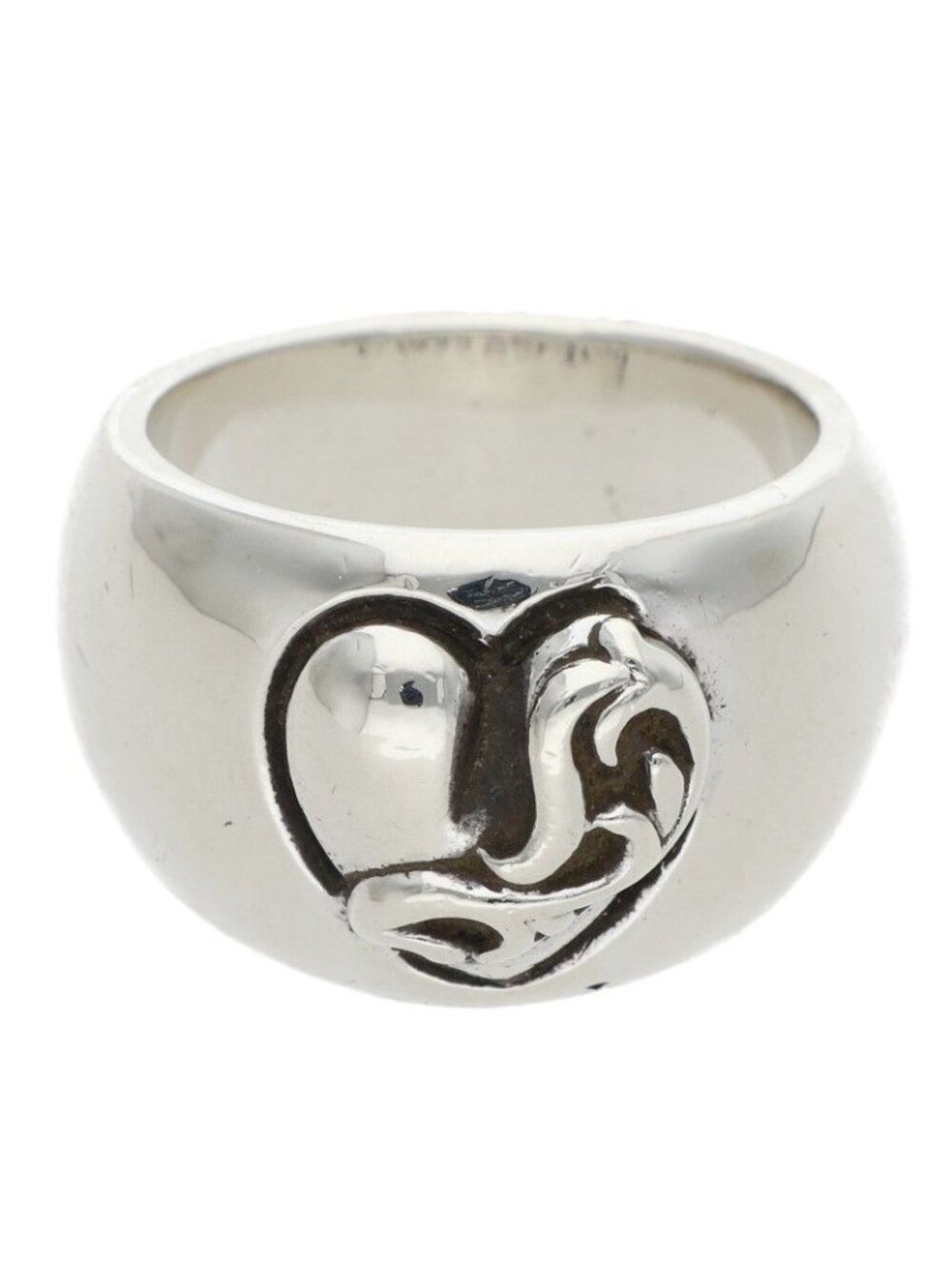 Chrome Hearts Heart in Band Silver Ring